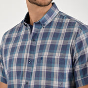 Camisa Yale Para Caballero Manga Larga Regular Fit 8210 Azul Petróleo