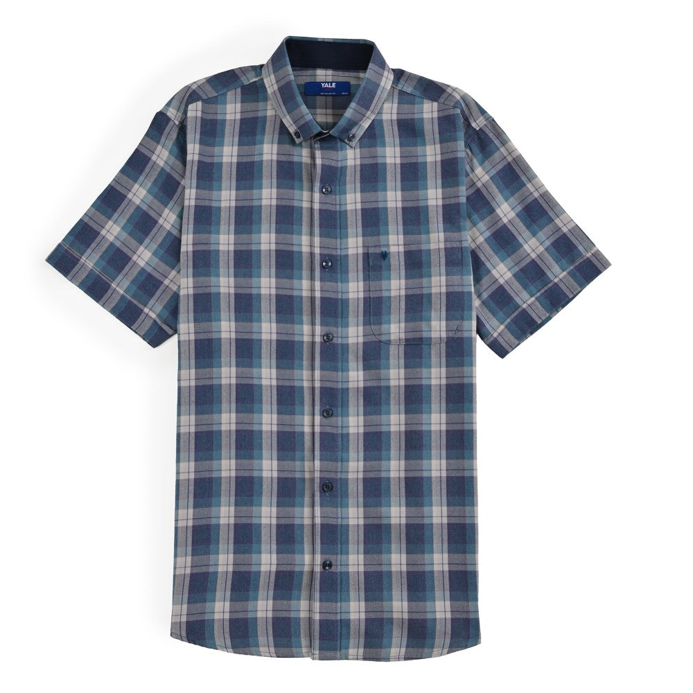 Camisa Yale Para Caballero Manga Larga Regular Fit 8210 Azul Petróleo