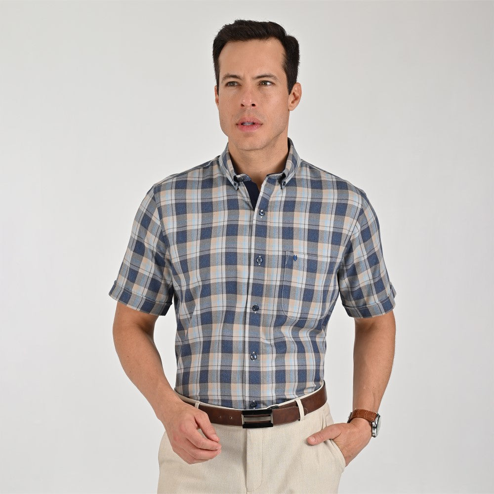 Camisa Yale Para Caballero Manga Larga Regular Fit 8210 Arena