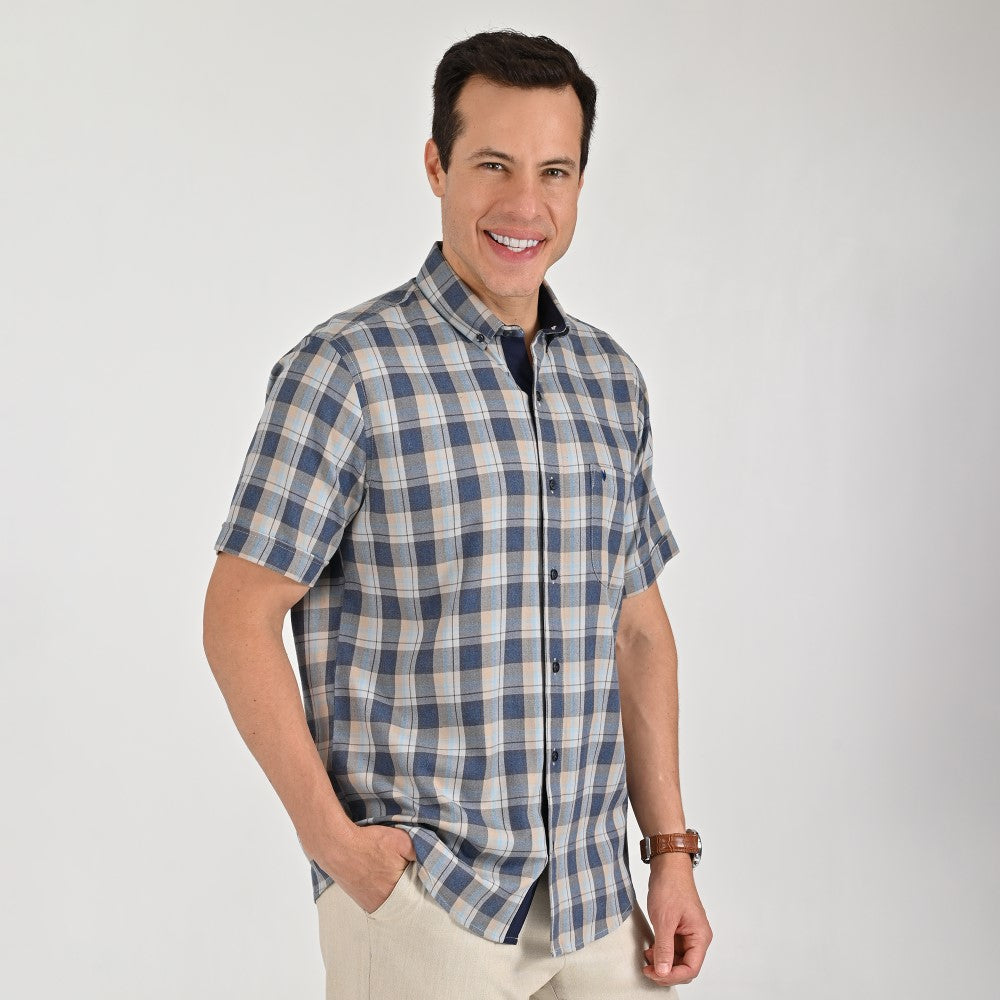 Camisa Yale Para Caballero Manga Larga Regular Fit 8210 Arena