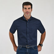 Camisa Yale Para Caballero Manga Larga Regular Fit 8084 Azul Marino