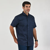 Camisa Yale Para Caballero Manga Larga Regular Fit 8084 Azul Marino