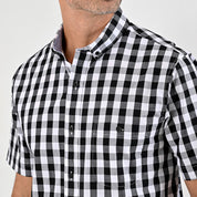 Camisa casual Yale Regular Fit Manga corta 7762 Negro