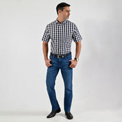 Camisa casual Yale Regular Fit Manga corta 7762 Negro