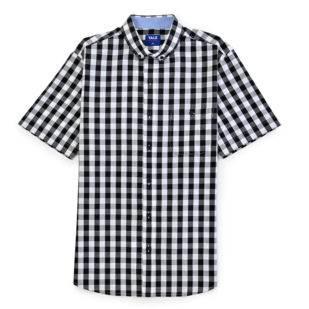 Camisa casual Yale Regular Fit Manga corta 7762 Negro