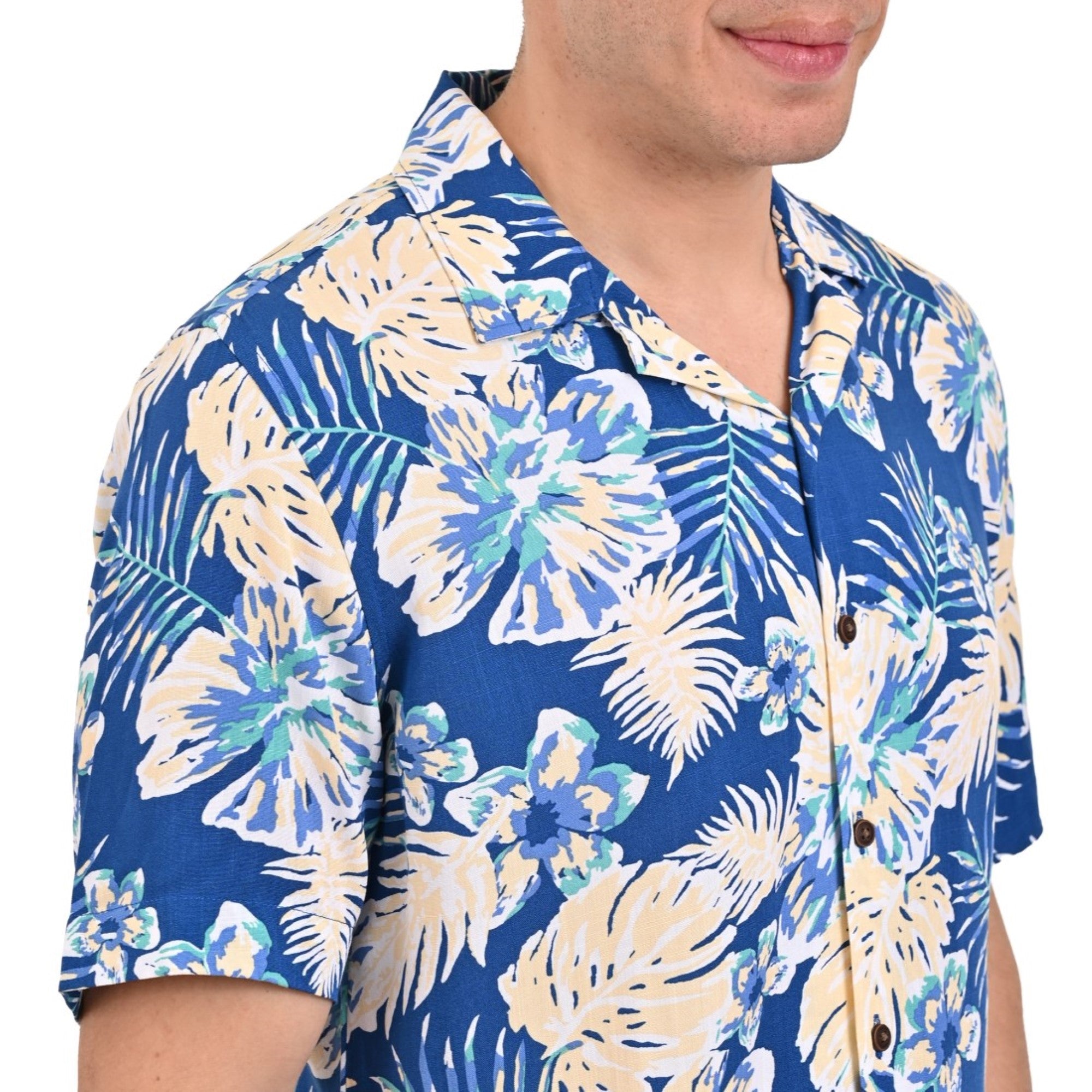 Camisa Yale Manga Corta Regular Fit Cuello Cubano 3840