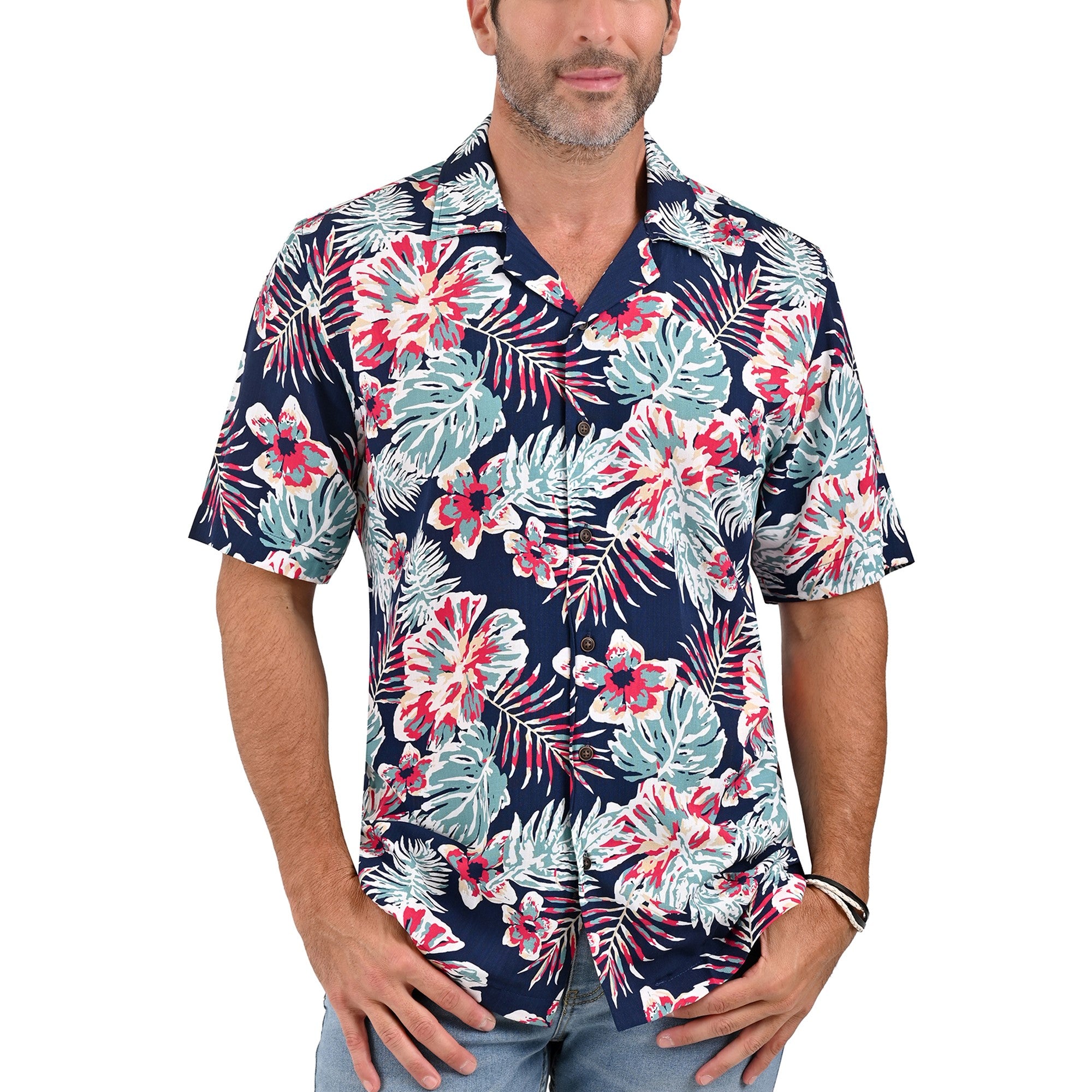 Camisa Yale Manga Corta Regular Fit Cuello Cubano 3840