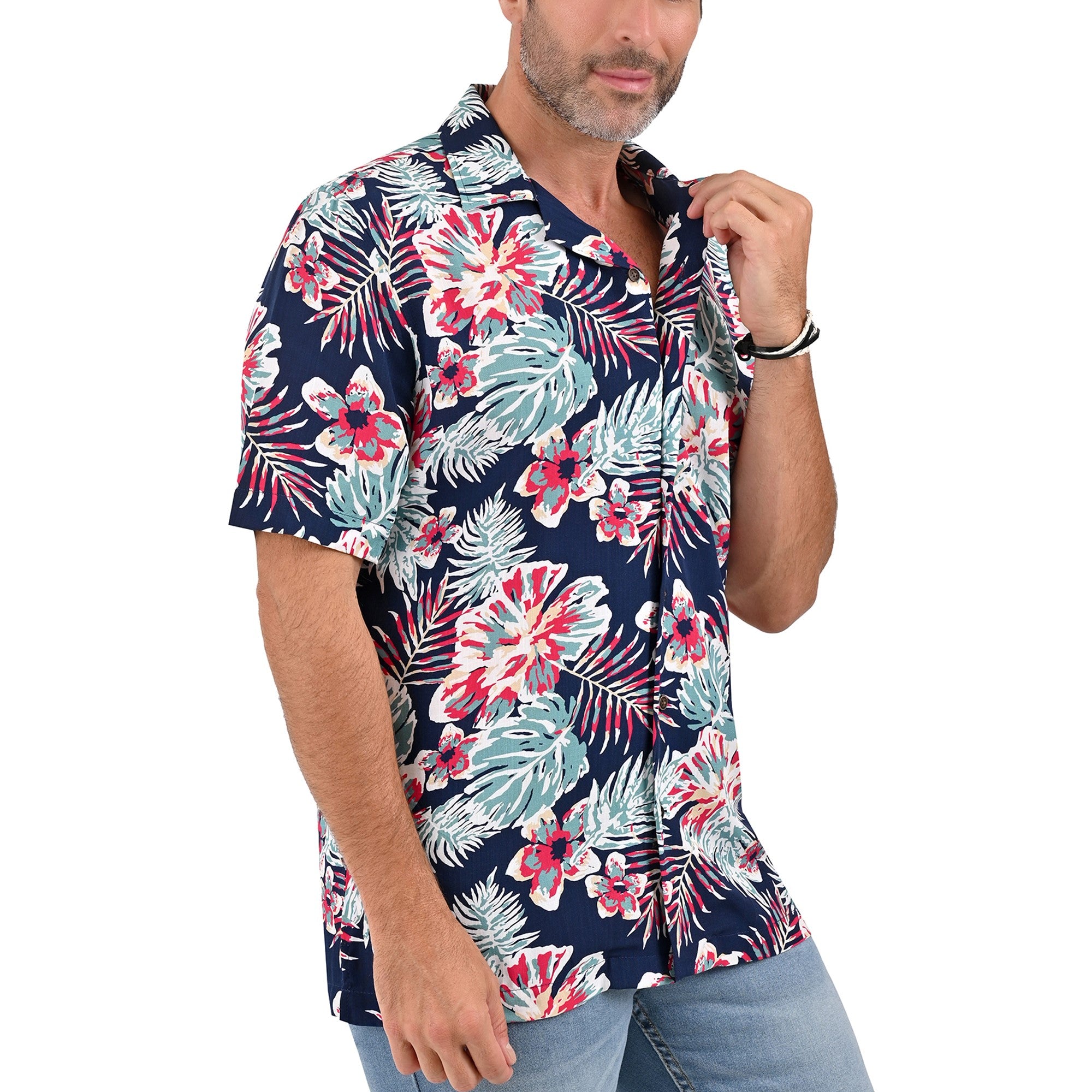 Camisa Yale Manga Corta Regular Fit Cuello Cubano 3840
