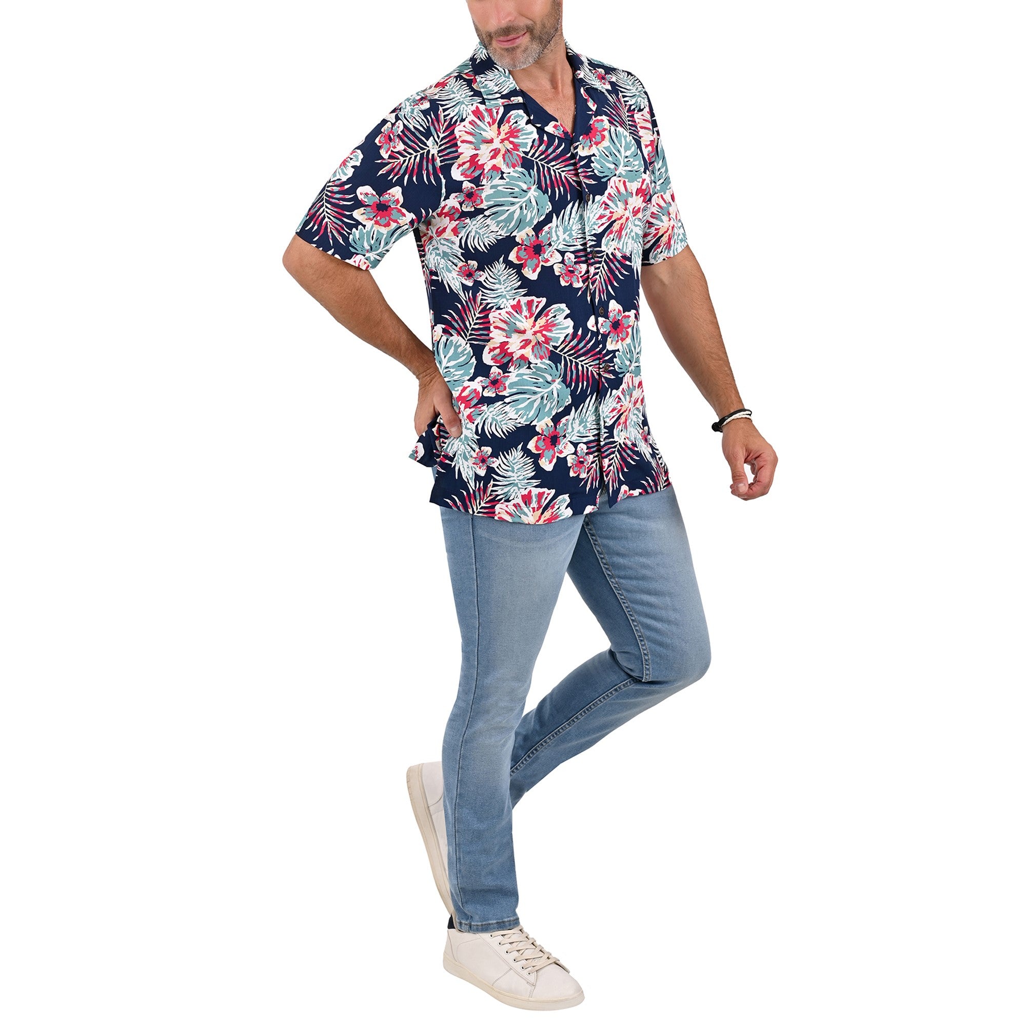 Camisa Yale Manga Corta Regular Fit Cuello Cubano 3840