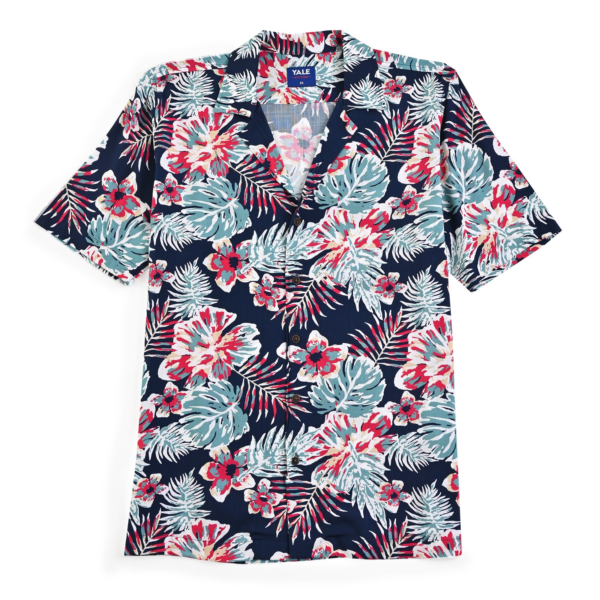 Camisa Yale Manga Corta Regular Fit Cuello Cubano 3840