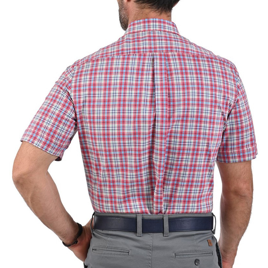 Camisa Yale Manga Corta Slim Fit 2635 Rojo