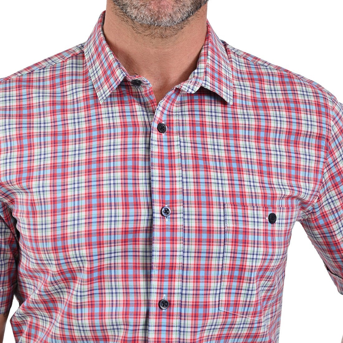 Camisa Yale Manga Corta Slim Fit 2635 Rojo