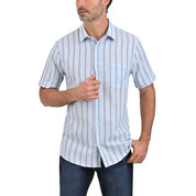 Camisa Yale Manga Corta Regular Fit 3871 Azul