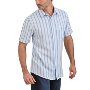 Camisa Yale Manga Corta Regular Fit 3871 Azul