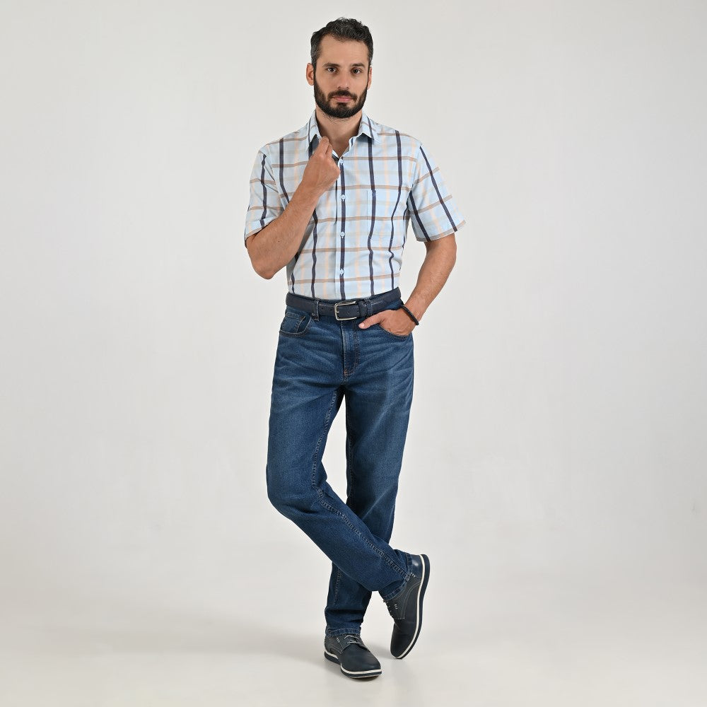 Camisa casual Yale Regular Fit Manga corta 7747 Verde