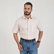 Camisa casual Yale Regular Fit Manga corta 7756 Beige