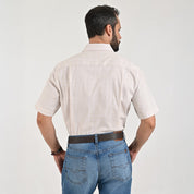Camisa casual Yale Regular Fit Manga corta 7756 Beige