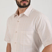 Camisa casual Yale Regular Fit Manga corta 7756 Beige