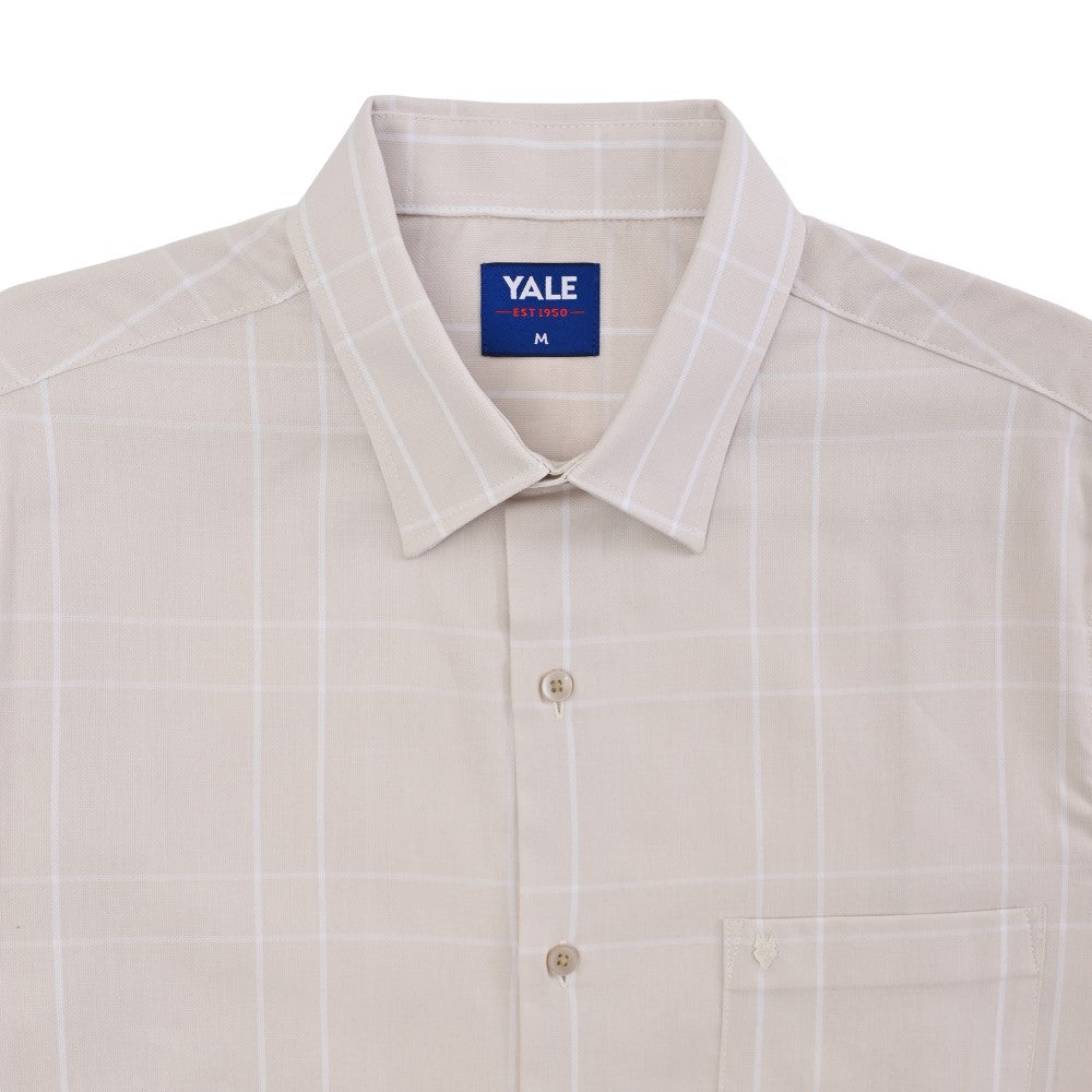 Camisa casual Yale Regular Fit Manga corta 7756 Beige