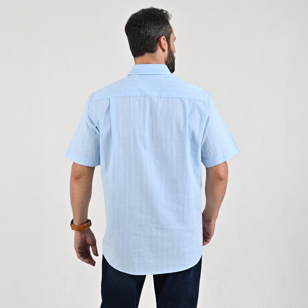 Camisa casual Yale Regular Fit Manga corta 7763 Azul Cielo