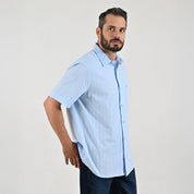 Camisa casual Yale Regular Fit Manga corta 7763 Azul Cielo