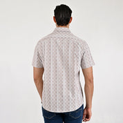 Camisa Yale Para Caballero Manga Corta Regular Fit 8204 Avellana