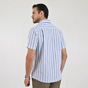 Camisa Yale Para Caballero Manga Corta Regular Fit 8206 Rosa
