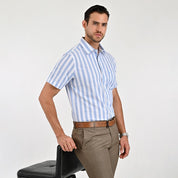 Camisa Yale Para Caballero Manga Corta Regular Fit 8206 Rosa