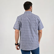 Camisa casual Yale Regular Fit Manga corta 7775 Azul marino entintado