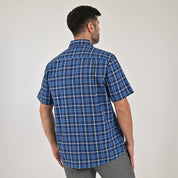 Camisa Yale Para Caballero Manga Corta Regular Fit 8201 Azul Marino