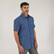 Camisa Yale Para Caballero Manga Corta Regular Fit 8201 Azul Marino