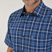 Camisa Yale Para Caballero Manga Corta Regular Fit 8201 Azul Marino