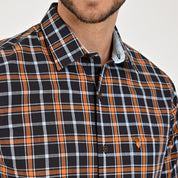 Camisa Yale Para Caballero Manga Corta Regular Fit 8201 Chocolate