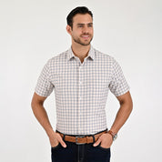 Camisa Yale Para Caballero Manga Corta Regular Fit 8209 Arena