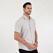 Camisa Yale Para Caballero Manga Corta Regular Fit 8209 Arena