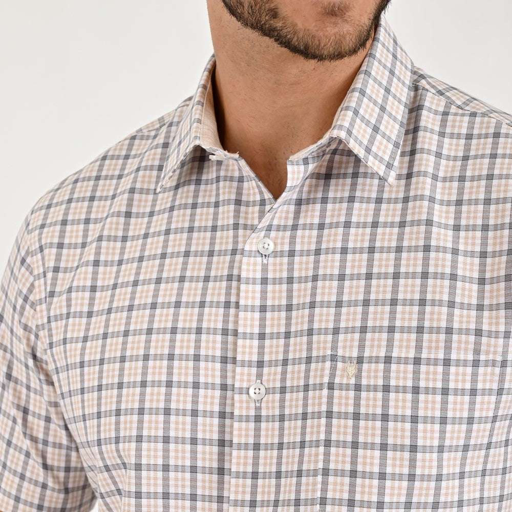 Camisa Yale Para Caballero Manga Corta Regular Fit 8209 Arena