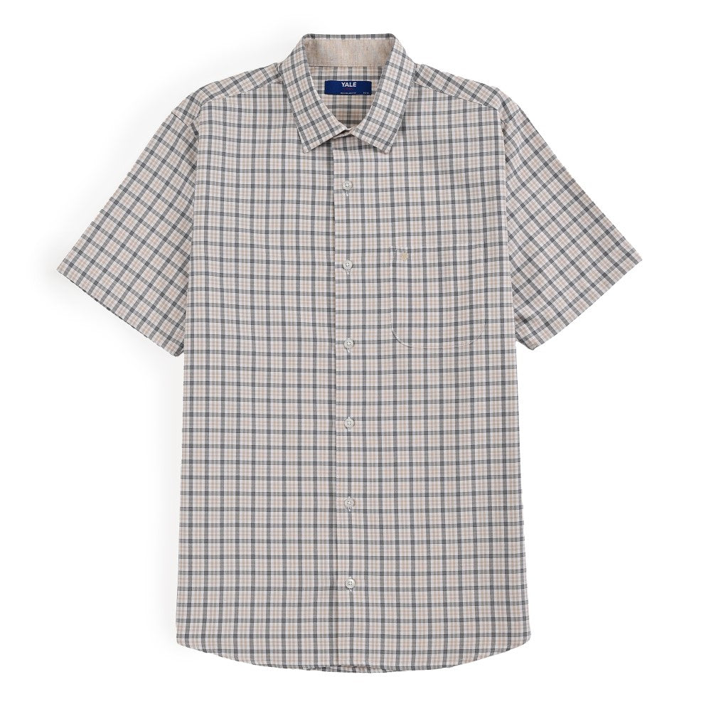 Camisa Yale Para Caballero Manga Corta Regular Fit 8209 Arena