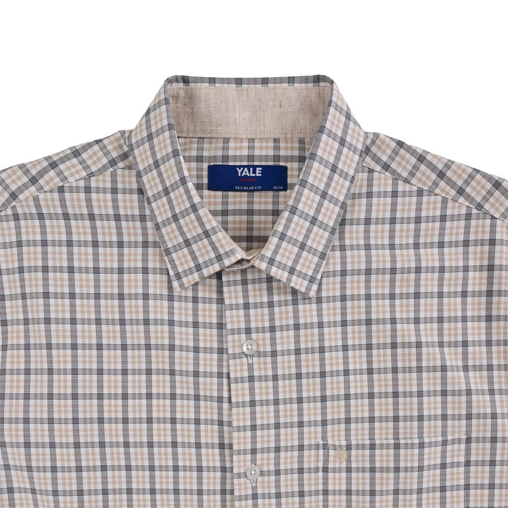 Camisa Yale Para Caballero Manga Corta Regular Fit 8209 Arena