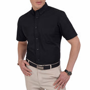 Camisa Casual Yale Manga Corta Lisa Regular Fit 2202