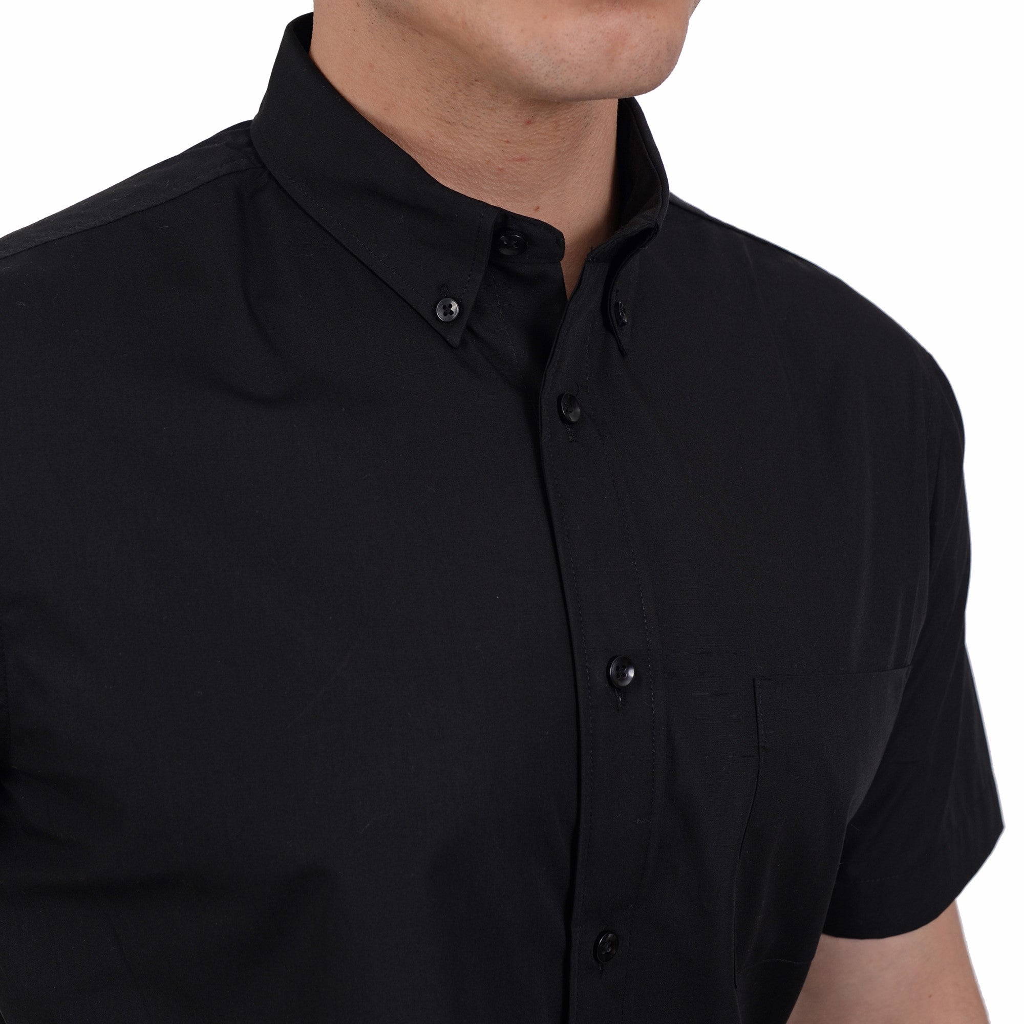 Camisa Casual Yale Manga Corta Lisa Regular Fit 2202