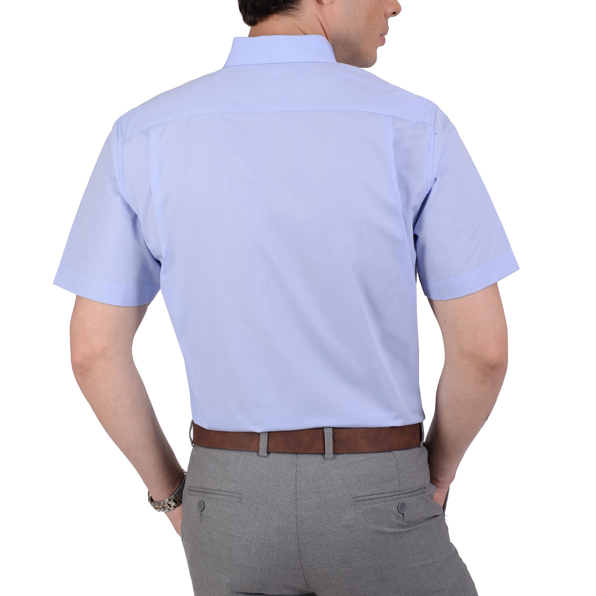 Camisa Casual Yale Manga Corta Lisa Regular Fit 2202