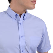 Camisa Casual Yale Manga Corta Lisa Regular Fit 2202