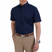 Camisa Casual Yale Manga Corta Lisa Regular Fit 2202