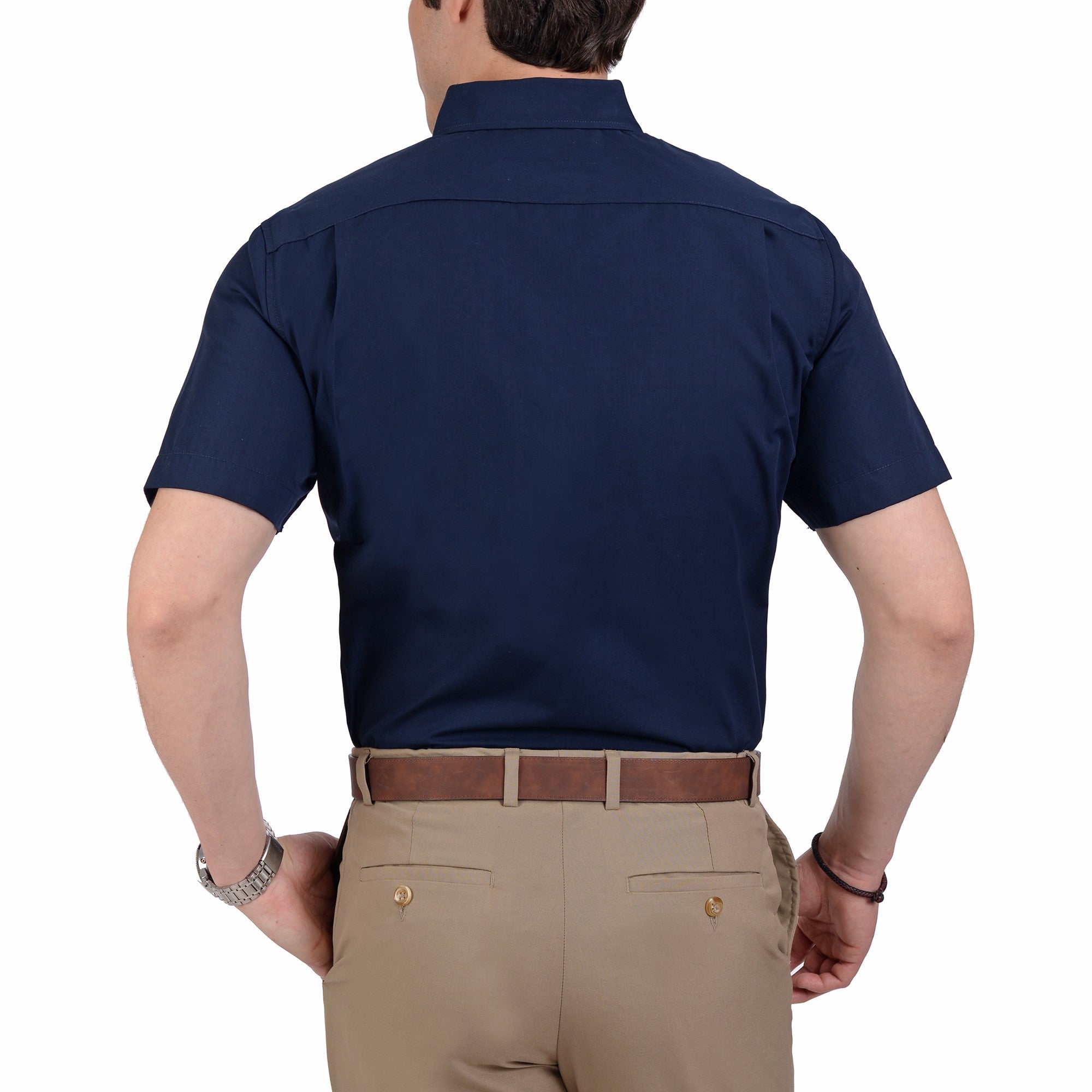 Camisa Casual Yale Manga Corta Lisa Regular Fit 2202