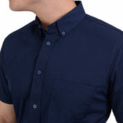 Camisa Casual Yale Manga Corta Lisa Regular Fit 2202