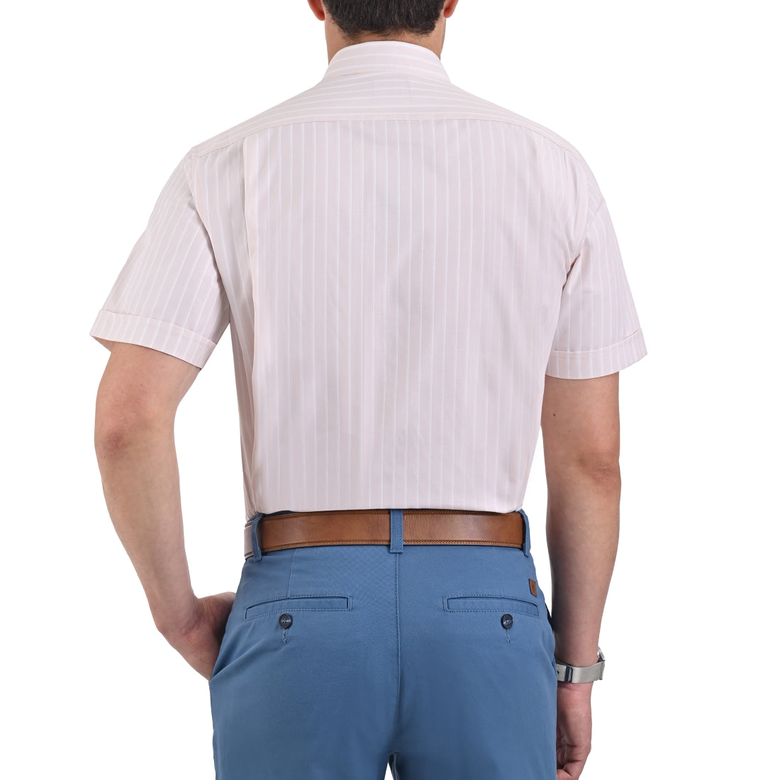 Camisa Yale Manga Corta Regular Fit 2222 Beige