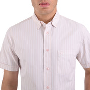 Camisa Yale Manga Corta Regular Fit 2222 Beige