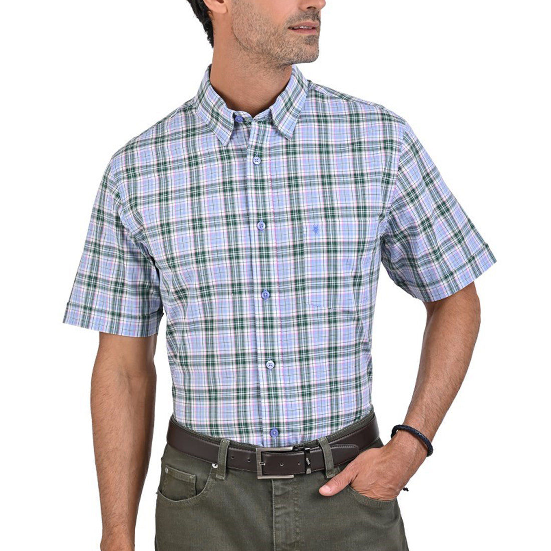 Camisa Yale Manga Corta Regular Fit 2607 Morada