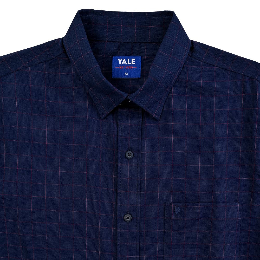 Camisa casual Yale Regular Fit Manga corta 7758 Azul marino
