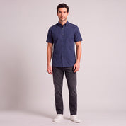 Camisa casual Yale Regular Fit Manga corta 7758 Blanco